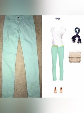 IRIS JEANS Skinny TURQUOISE JEANS Size 1
